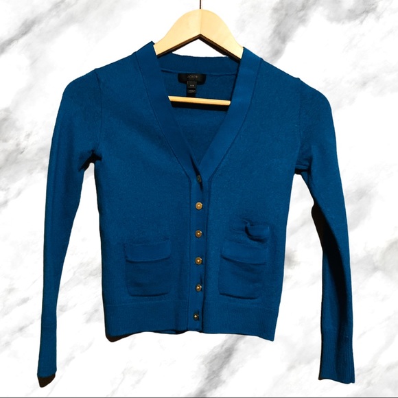 J. Crew Sweaters - J Crew 100% Merino wool cropped cardigan